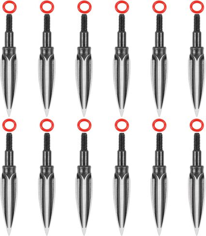 12pcs Traditional Archery Broadheads - 100/125 Grain Turkey Broadheads Arrow Tips Carbon Steel Field Tips Hunting Arrowheads for Recurve Compound and Crossbow Practice Shooting in Saudi Arabia