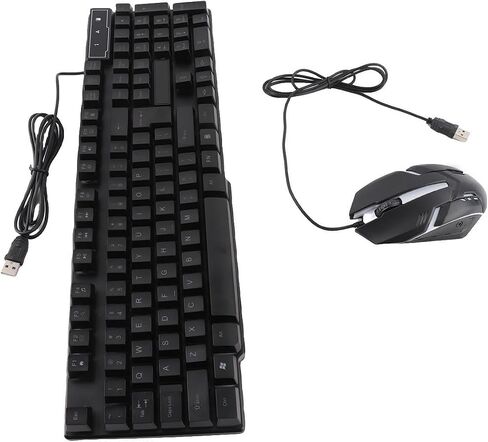 Aoresac TF800 Gaming Combo 104 Keys Rainbow Backlit Keyboard Breathing in Kuwait