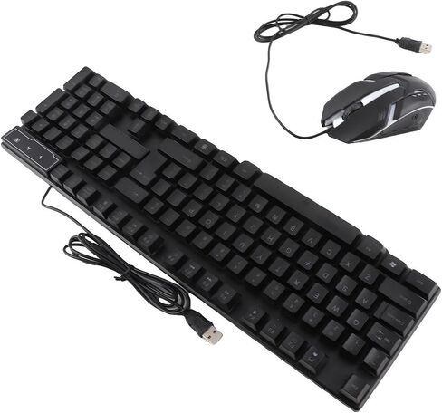 Aoresac TF800 Gaming Combo 104 Keys Rainbow Backlit Keyboard Breathing in Kuwait
