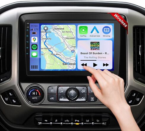 Car Radio Stereo for 2003 2004 2005 2006 Chevy Silverado Tahoe GMC Sierra Yukon Tahoe Impala8(Without Bose System)，7 Inch Touchscreen with Wireless Apple CarPlay & Android Auto/GPS/SWC/FM Radio Linux in Saudi Arabia