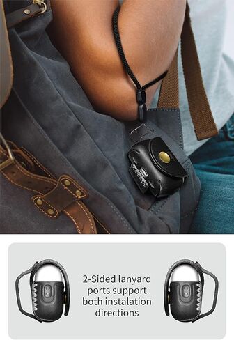 حافظة جلدية متينة لسماعات AirPods Pro 3 من VogDUO - حامل يدوي عالي التحمل مع حلقة حزام، جلد محبب بالكامل عالي الجودة، متوافق مع Apple AirPod Pro 3 (أسود) in Kuwait