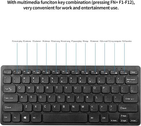 Wireless 78 Key Mini Keyboard and Mouse Set for Office Portable Combo in Saudi Arabia