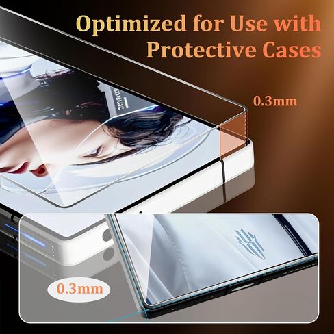 [Auto-Dust Removal] 2 Pack for ZTE Nubia Red Magic 11 Pro / 11 Pro+ / 11 Air / 11S Pro/ 11S Pro+ 5G Screen Protector,Tempered Glass flim,9H Hardness,Anti-Scratch, Bubble Free,HD Clear,Easy Installation in Saudi Arabia