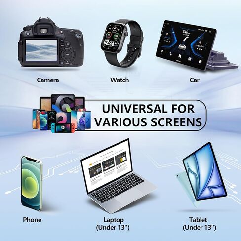 4-Pack Cut to Fit Screen Protector [295mm×210mm] Universal Size Adjustable Screen Protector Sheets, Scratch-Proof Cuttable Protective Film for Phone, GPS, Smart Watch, Tablet, Camera in Saudi Arabia