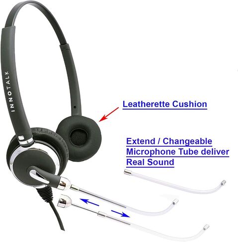 INNOTALK Voice Tube Mic USB Headset Built in GN netcom Quick Disconnect for Skype, Cisco Jabber, Avaya One-X Agent, 3CX VoIP softphones. in Saudi Arabia