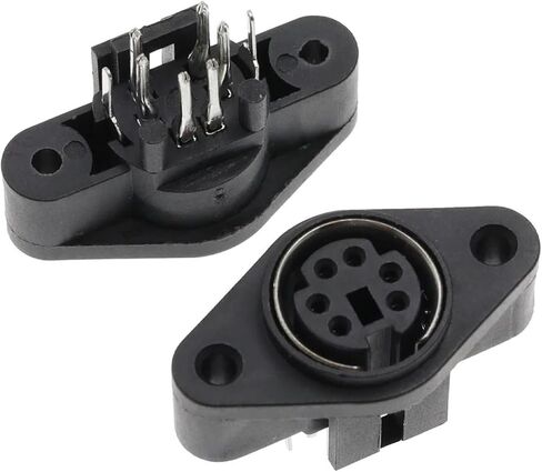 MDC/S Terminal Socket DIN Jack Connector PS2 6Pin 6P with Fixed Hole Mouse Keyboard(3PCS) in Saudi Arabia