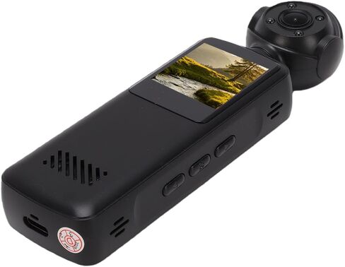 1080P Pocket Camera,Handheld Vlogging Camera with 180 Rotating Len and LED Ligh for Daily Recording in Kuwait