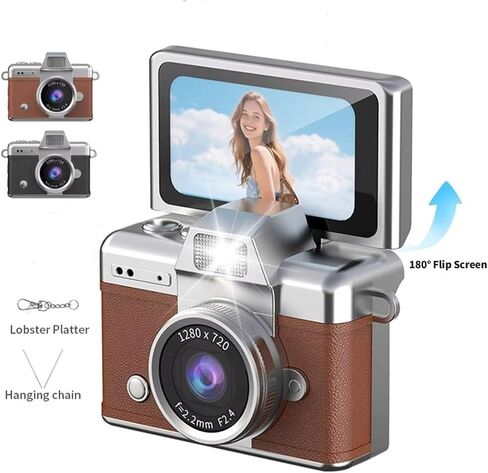 Retro CCD Thumb Keychain Camera, HD Mini Camcorder with 1.47" Flip Screen, Portable Video Recorder in Saudi Arabia