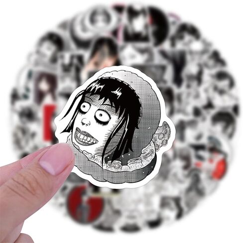 120Pcs Tomie Stickers Cool Junji Ito Manga Stickers, Vinyl Waterproof Terrifying Halloween Sticker for Laptop, Guitar, Water Bottle, Birthday Gifts for Girls, Kids, Teens (Tomie) in Saudi Arabia