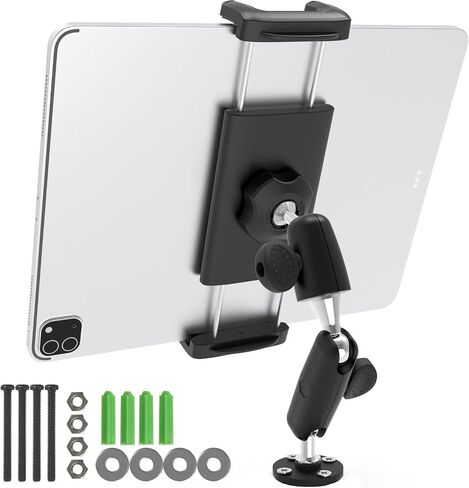 Drill-Base Tablet Mount for Boat Helm, Metal Arm Rust-Proof Coating in Saudi Arabia