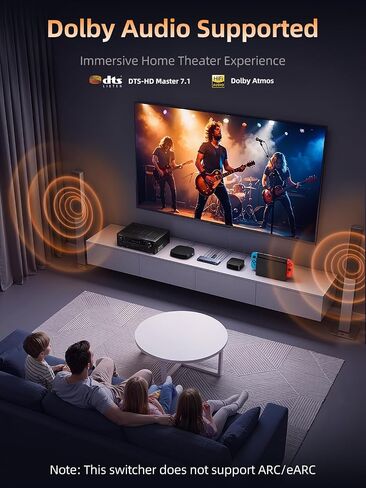 llano HDMI 2.1 Switch 5 in 1 Out, 8K@60Hz with Remote, 4K@120Hz/240Hz in Saudi Arabia