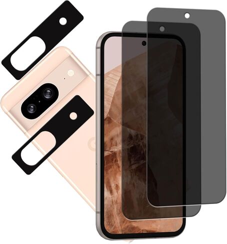 Privacy Screen Protector Designed For Google Pixel 8a Anti Spy Private Tempered Glass Film 2-Pack Camera Lens Protector Film 2-Pack in Saudi Arabia