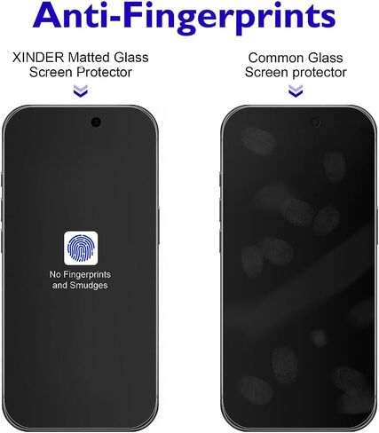 Designed for iPhone Air Matted Tempered Glass Screen Protector [Military Grade Shatterproof & Longest Durable], Auto Dust-Elimination Installation Box, Bubble Free, Easy Installation, 2 Pack in Kuwait