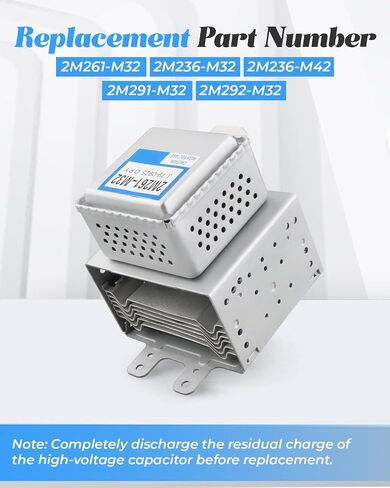 2M261-M32 Microwave Magnetron Fit for LG, Kenmore, Whirlpool, Panasonic Microwave Oven NN-SF464MBPQ NN-SF464M NN-SF550W NN-CS596S, Replace 2M236-M32 2M236-M42 2M291-M32 2M292-M32 in Saudi Arabia