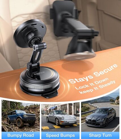 Kaistyle Magsafe Car Mount Charger 15W Faster Magnetic Wireless Car Charger in Kuwait