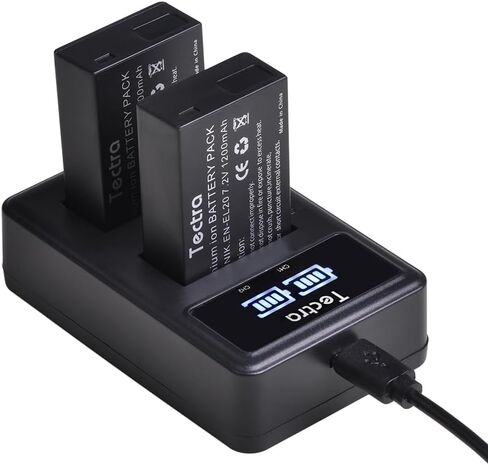 Tectra 2-Pack EN-EL20A Battery + Charger for Nikon Coolpix P1100,P1000,P950 in Kuwait