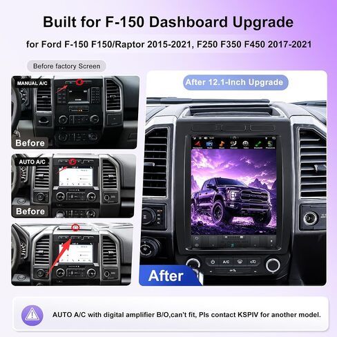 12.1" Car Radio for Ford F150/Raptor 2015-2020, F250/F350/F450 2017-2021 in Kuwait
