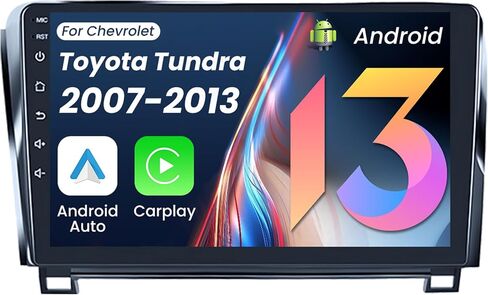 Car Radio Stereo Upgrade for Toyota Tundra 2007-2013 for Sequoia 2008-2018, Android 15 10 inch IPS Head Unit, Wireless CarPlay Android Auto GPS WiFi6 Bluetooth5.0 SWC FM Backup Camera in Saudi Arabia