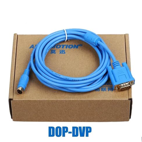 DOP-DVP For DOP-B series HMI to DVP PLC 9-pin male & round 8-pin CABLE in Saudi Arabia