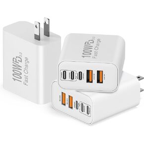QZIIW USB C Wall Fast Charger Block, 100W 5-Port Type C Fast Charging Block in Saudi Arabia