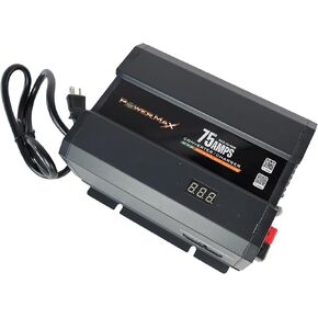 PowerMax PM3-45 Power Supply, AC to DC Converter 110/120 VAC to DC 0-12 Volt 45Amp, Battery Charger with 3 Stage Smart Charging Mode, Built-in Cooling Fan and LED Indicator Light, Lithium Compatible in Saudi Arabia