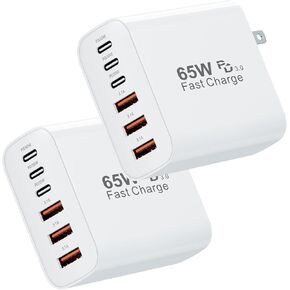 USB C Fast Wall Charger Block, 65W 6-Port USB-C Wall Charger in Saudi Arabia