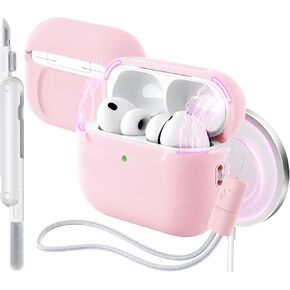 حافظة GolbinBox لسماعات AirPods Pro 3، متوافقة مع MagSafe، باللون الوردي in Kuwait