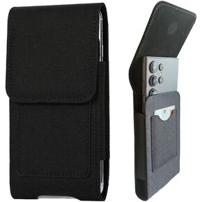 Extra Large Rugged Nylon Phone Holder Case Belt Clip Holster Magnetic Cover Compatible with Blu G93 G73 Samsung Galaxy S23 Ultra A03S A14 5G A71 A32 5G Moto 2025 G 5G G Power OnePlus 12 Nord N30 (XL) in Saudi Arabia