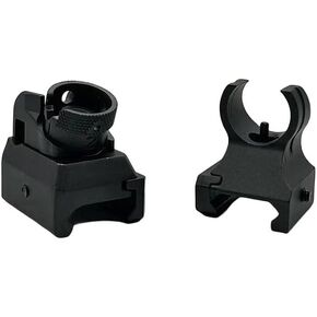 Fixed Rear and Front Low Iron Steel Sight Set Combo，Optics Rapid Transition Backup Sights，Metal Style-Rotate Adjustable Diopter Flip-Up Scopes，Fits for Standard 20mm Pic Rail System Mounting in Saudi Arabia