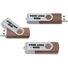 Custom USB Flash Drive 1GB 500 Pack Customized Thumb Drive Wood Shell Customizable USB Drive Logo Print Promotional Favors, Branding with TATMOHIK Personalized USB Stick in Saudi Arabia
