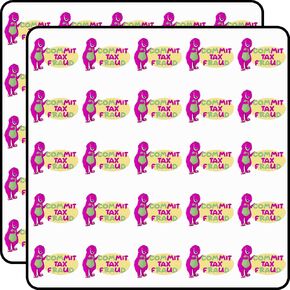 Commit Tax Fraud Barney Meme Funny Purple Dinosaur Dark Humor Internet Joke 1 Inch Vinyl Stickers 50pcs Water Bottle Laptop Phone in Saudi Arabia