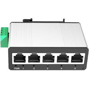 5 Port Industrial Ethernet Switch 10 / 100Mbps Fast Ethernet Unmanaged, DIN Mount Metal Housing Size for Industrial, Campus WiFi, Commercial Building in Saudi Arabia
