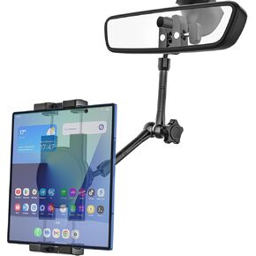 Z Fold Car Mount - [Foldable Phone Friendly] Rearview Mirror Tablet Holder for Car Truck, Rear View Mirror Phone Mount with 360° Metal Arm for Samasung Galaxy Fold 7 6 5 4 3, Tab, Google, iPad, iPhone in Saudi Arabia