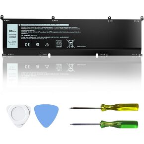 بطارية كمبيوتر محمول 69KF2 86Wh لأجهزة Dell XPS 15 9500 9520 9510 9530 Alienware M15 in Kuwait