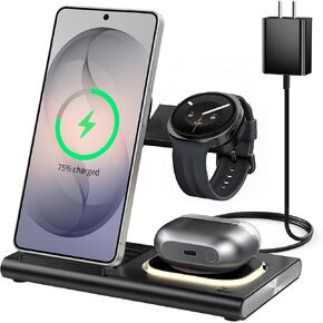 Wireless Charger for Samsung Charging Station, Foldable & Nightlight in Saudi Arabia