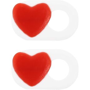 PRETYZOOM 2 Pcs Heart-Shaped Webcam Cover Slide for Computer and Desktop Abs Material Privacy Protection with Easy Slide to Cover Function for Secure Use in Saudi Arabia