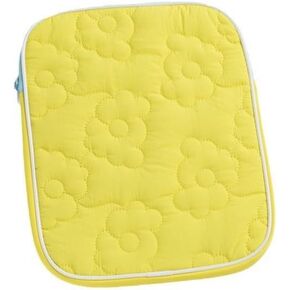 Cottagecore Floral Laptop Sleeve 11 inch, Cute Puffy Quilted Laptop Sleeve Case, Japanese Harajuku Computer Carrying Bag (Yellow,11in) in Saudi Arabia