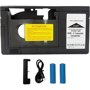 2026 New VHS-C Cassette Adapter camorder VHS Cassette Adaptor for VHS-C to VHS Compatible 12mmwith Battery Charger fit Video Cassette/VCR Player,Not Compatible with 8mm/MiniDV/Hi8 in Saudi Arabia