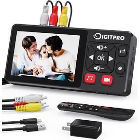 VHS to Digital Converter, HD Video to Digital Converter Recorder with Remote, Convert Record Analog Video Audio from VHS/VCR, DVR/DVD/Hi8/Mini DV/Camcorder/Gaming Consoles（Tapes Players Needed) in Kuwait