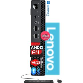 Lenovo ThinkCentre Micro Desktop with Keyboard & Mouse, 16GB DDR4 RAM, 1TB SSD Drive, AMD Processor, Dual-Display Support, Wi-Fi, Bluetooth, USB, RJ-45, Windows 11 Pro, Business-Grade, Home-Friendly in Saudi Arabia