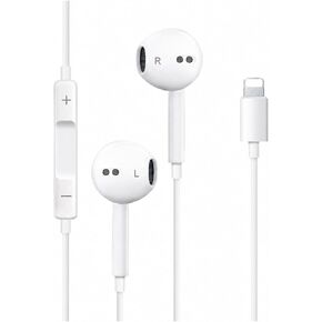 Cablex iPhone Headphones Wired, Apple MFi Certified Lightning Earbuds, Mic in Saudi Arabia