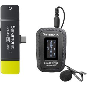 Saramonic USB-C Wireless Lavalier Microphone System for Vlog, Blink500 Pro B5 Microphone for Samsung Galaxy Hauwei Google Pixel Smartphone for YouTube Video Facebook Live in Kuwait