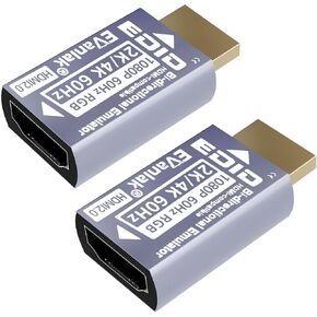 EVanlak HDMI Passthrough EDID Emulator Adapter - Virtual Monitor Headless Ghost Display, 1080P to 4K at 60Hz, Bi-Directional Auto-Detection, 1 Pack in Saudi Arabia