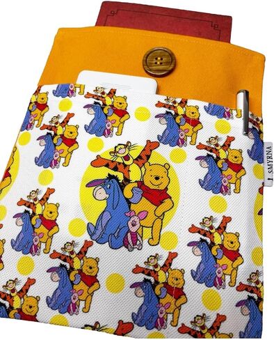 SODEF Book Tablet E-Reader Case - Teddy Bear Friends Design - Yellow - Multi-Purpose Protective Sleeve in Kuwait