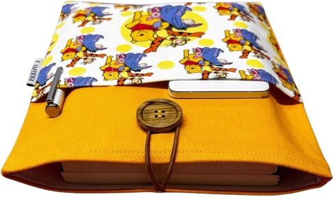SODEF Book Tablet E-Reader Case - Teddy Bear Friends Design - Yellow - Multi-Purpose Protective Sleeve in Kuwait