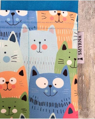Book Sleeve Case Cats Design Blue One Size Fits Most Tablets and Books - Multicolor in Kuwait