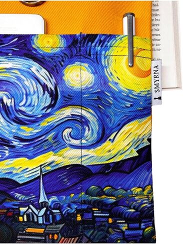 SODEF Book Cover Tablet Case Ebook Pouch Multi-Purpose Pouch Starry Night Van Gogh Design - Multicolor in Kuwait