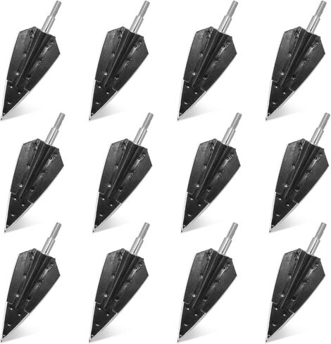 6/12pcs 150 Grain Screw in Archery Broadheads Hunting Arrowheads Archery Arrow Tips Fixed Blade Arrows Heads for Hunting Target Shooting Practice in Kuwait