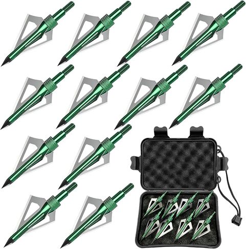 12 Pack Archery 3 Fixed Blades 100 Grains Hunting Broadheads in Saudi Arabia