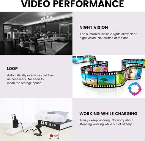 No WiFi Security Camera, 1080P Mini Spy Camera, Built-in 32GB TF Card in Saudi Arabia